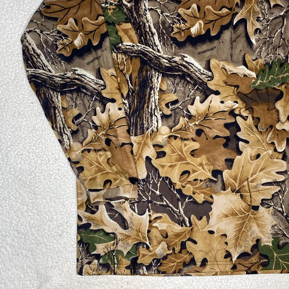 Vintage Cabela’s Advantage Camouflage Fleece Long Sleeve Shirt: Size Extra Large - Picture 7 of 11